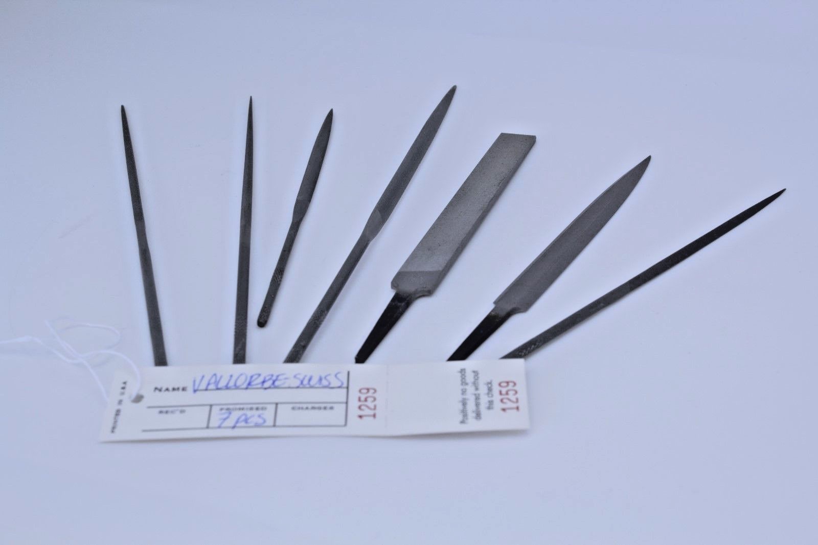 7 Pieces File set, Swiss made by VALLORBE. LT1259/3