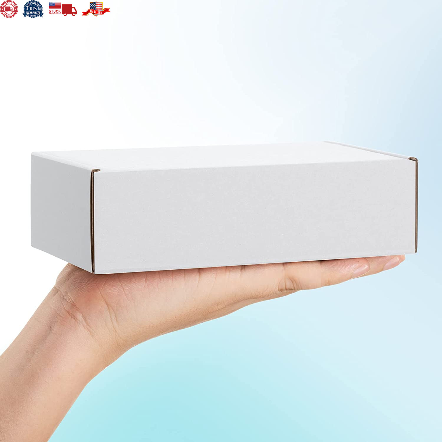 Shipping Boxes 7X5X2 Inches White Small Mailing Boxes 25 Pack Cardboard Corrugat