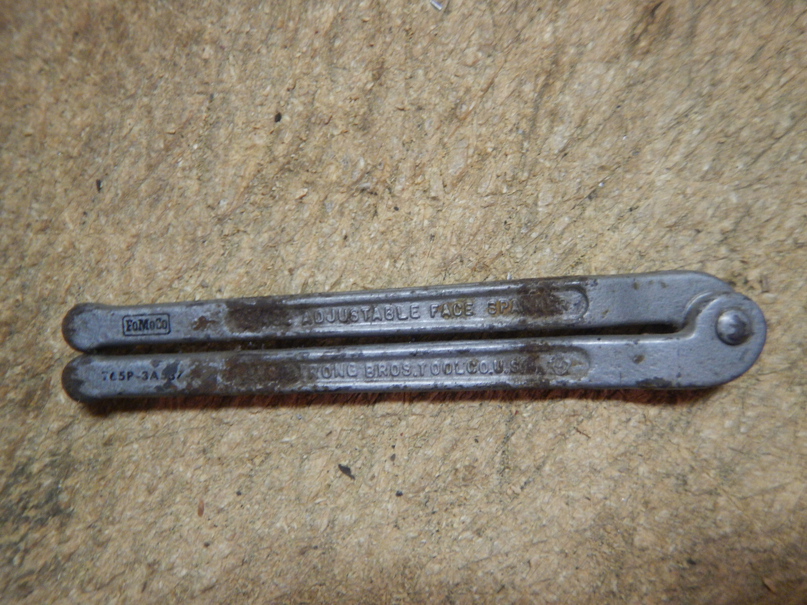 OLDER ARMSTRONG 2″ ADJUSTABLE FACE SPANNER FOMOCO FORD MOTOR COMPANY