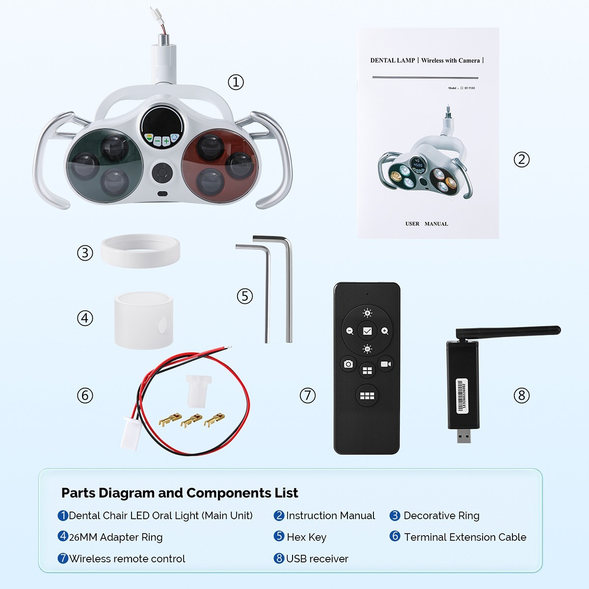 Dental Chair Unit Oral Camera Light 1920×1080P LED Expert Diagnosis SONY Sensor