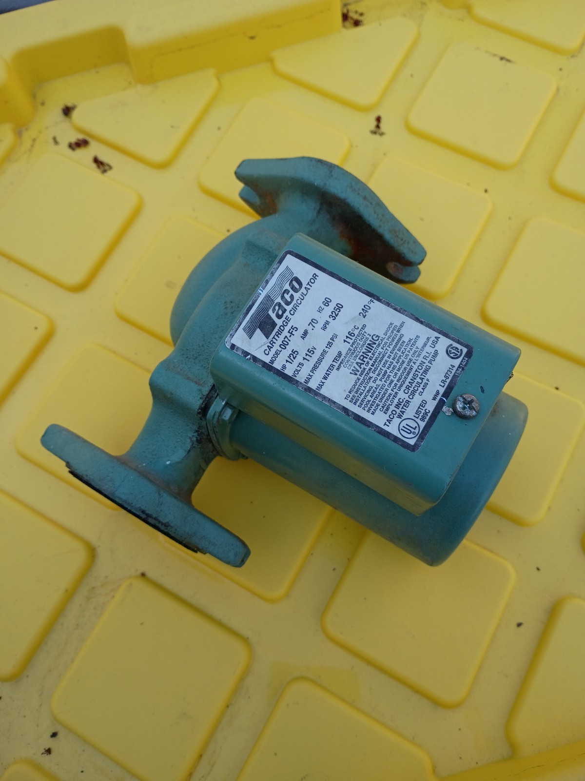 Taco 007-F5 Cast Iron Circulator Pump1/25 HP With New Gaskets