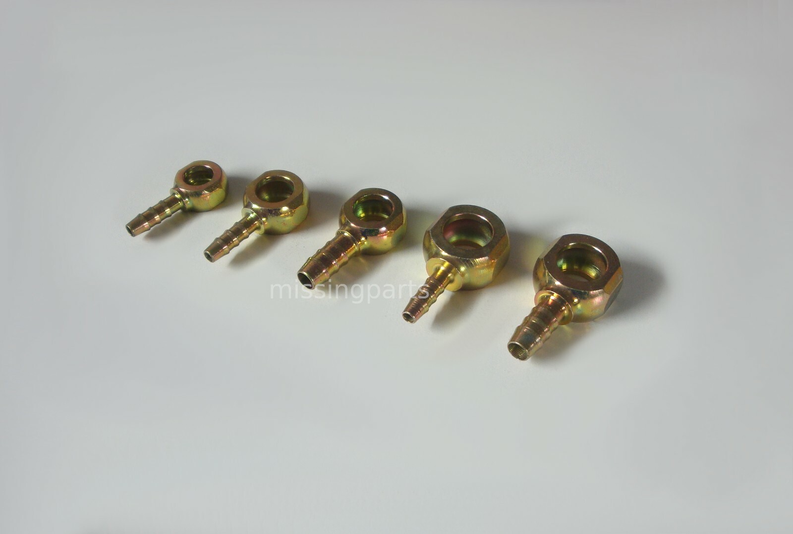 Ringaugen ( Schlauchnippel ) gelb verzinkt für Oldtimer (Polyamid & Schlauch)