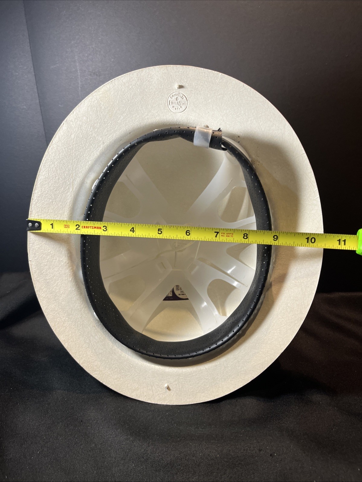NEW NOS VTG SuperGlas FIBRE-METAL Safety Hard Rimmed Hat Cap Helmet White USA