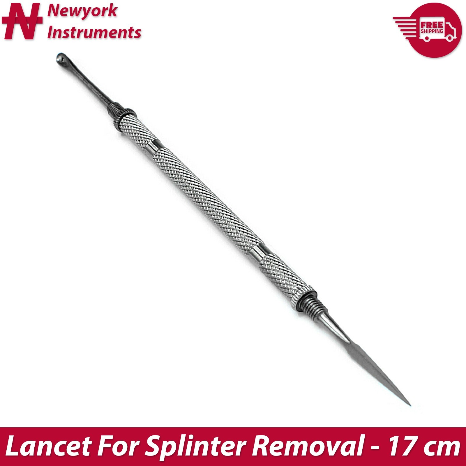 Carmalt Splinter Forceps Tweezers Str & Cur & Lancet For Splinter Removal Kit X3