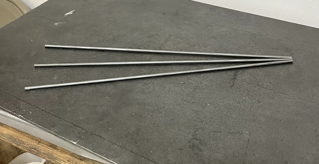 12L14 Steel Bar Stock 5/32 in (.156) Round x 12″ (3 Bar Lot)