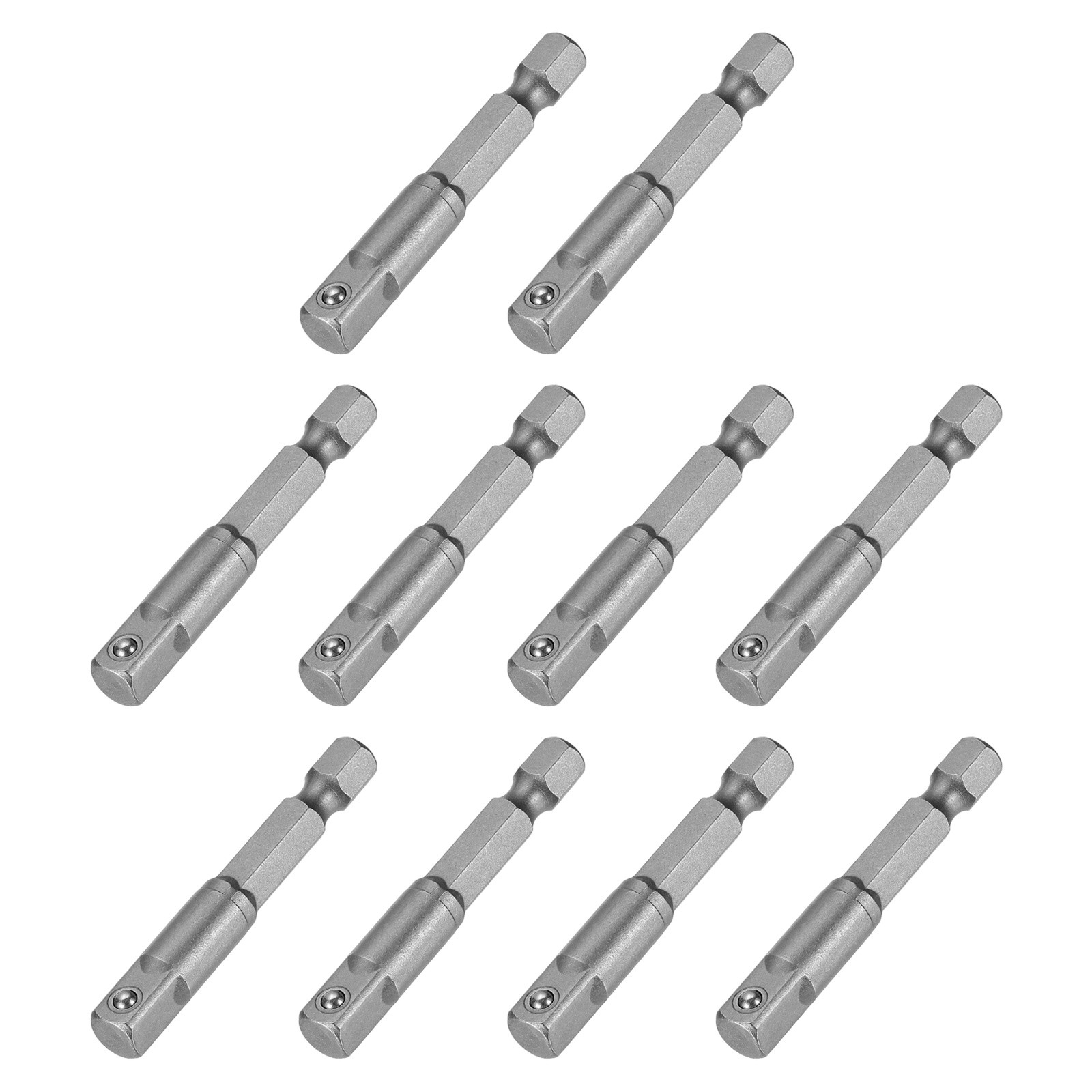 10pcs Impact Socket Adapter 1/4″ Square Drive 1/4″ Shank 2″ Long Extension Bit