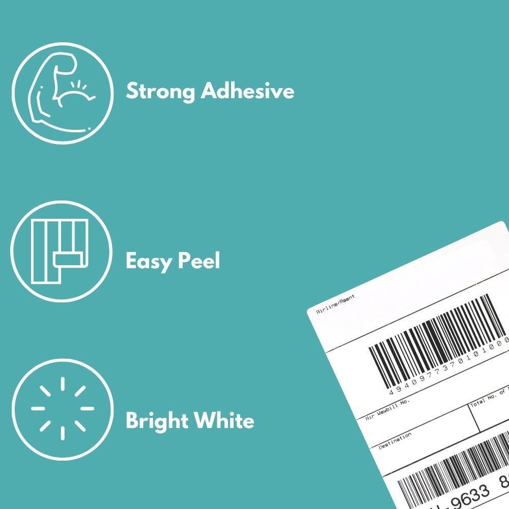 4″x6″ Fanfold Direct Thermal Shipping Labels for Zebra and Rollo Printers US