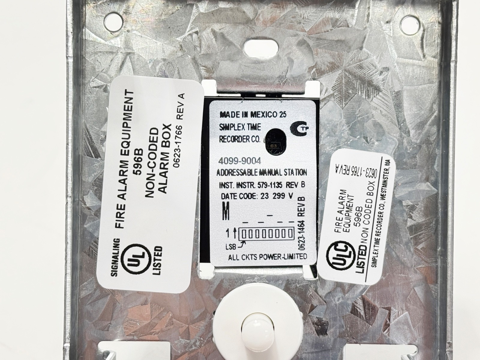 NEW SIMPLEX 06501205 RED Fire Alarm Manual Pull Station-LED SA ADDR 4099-9004