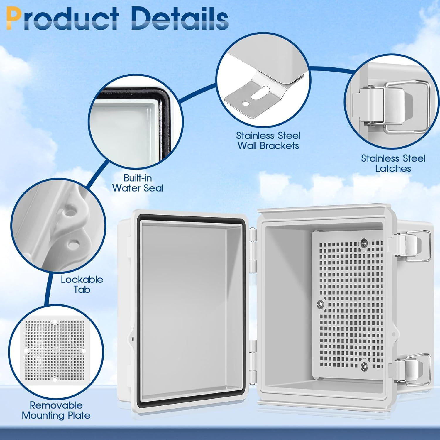 Waterproof Outdoor Project ABS Plastic Junction Box IP67 Weatherproof Dustproof