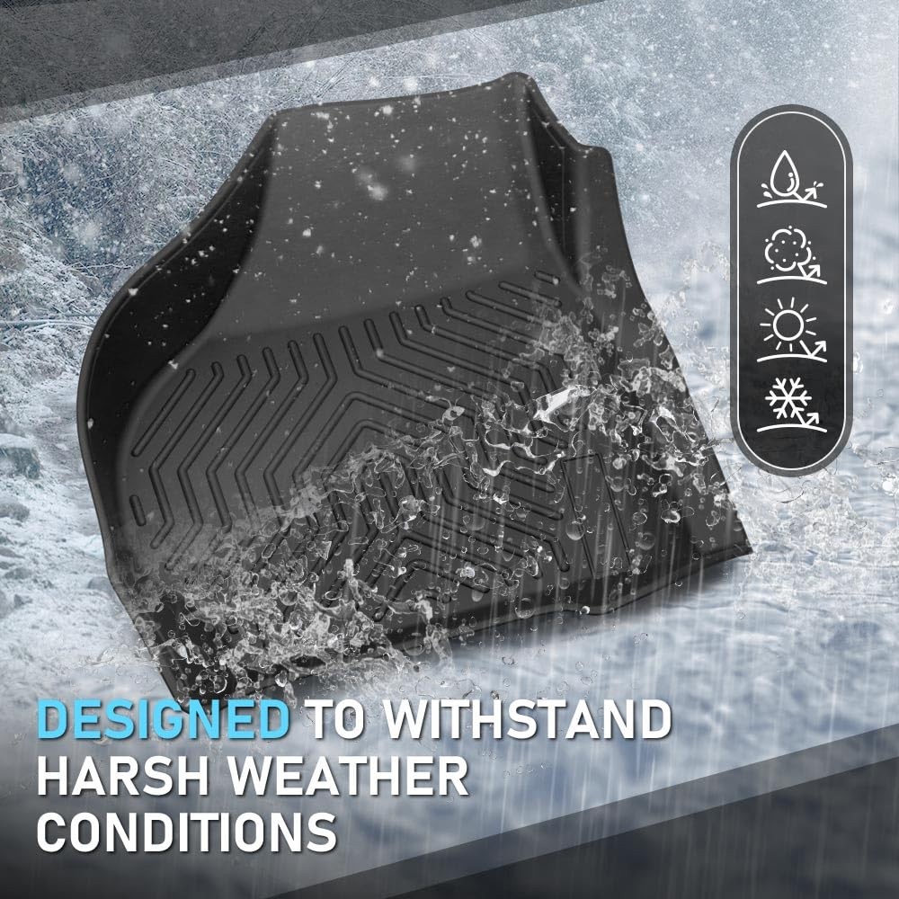 TPE Floor & Cargo Mats for Toyota Sienna 2021-2025 8Seat All Weather 1st 2nd 3rd