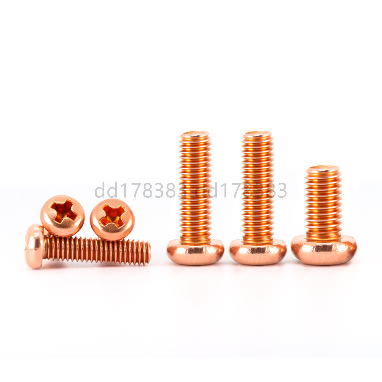 99.9% Pure Copper Phillips Cross Pan Head Machine Screws 4# 6# 8# 10#