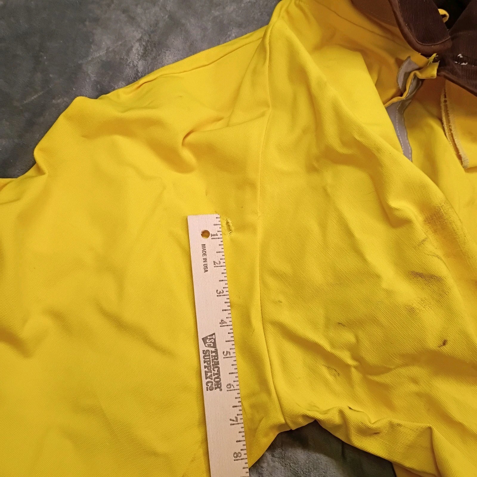 XXXL 3XL Wildland Firefighter Flame Resistant Jacket Yellow PGI Used USA 31 x 28