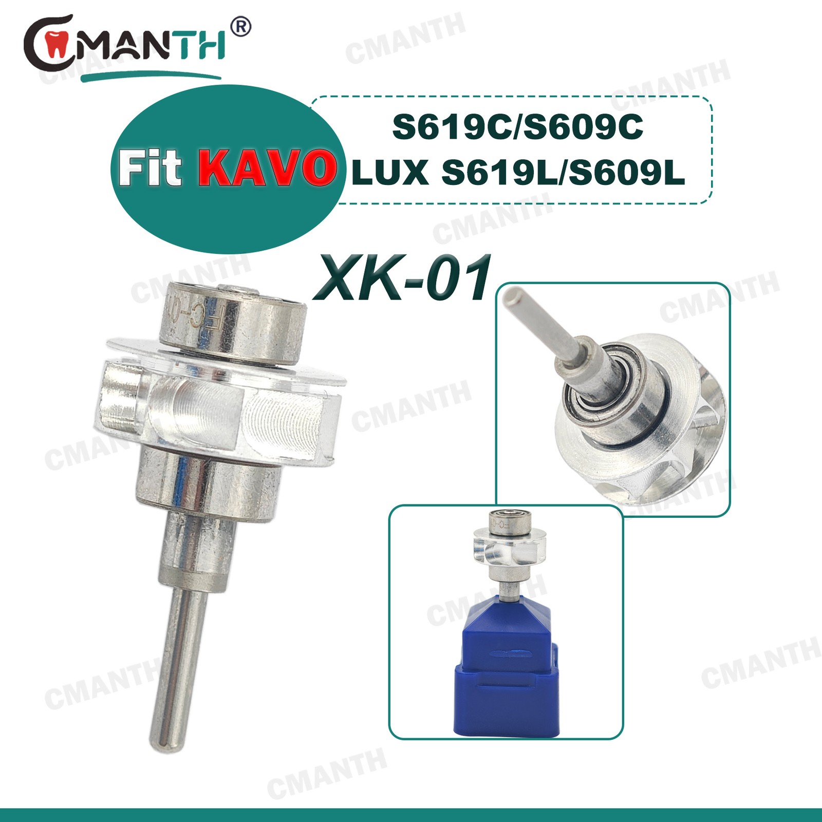 Dental Turbine Cartridge Rotor Fit KAVO S609C S619C LUXS609L/S619L Bearing Rotor