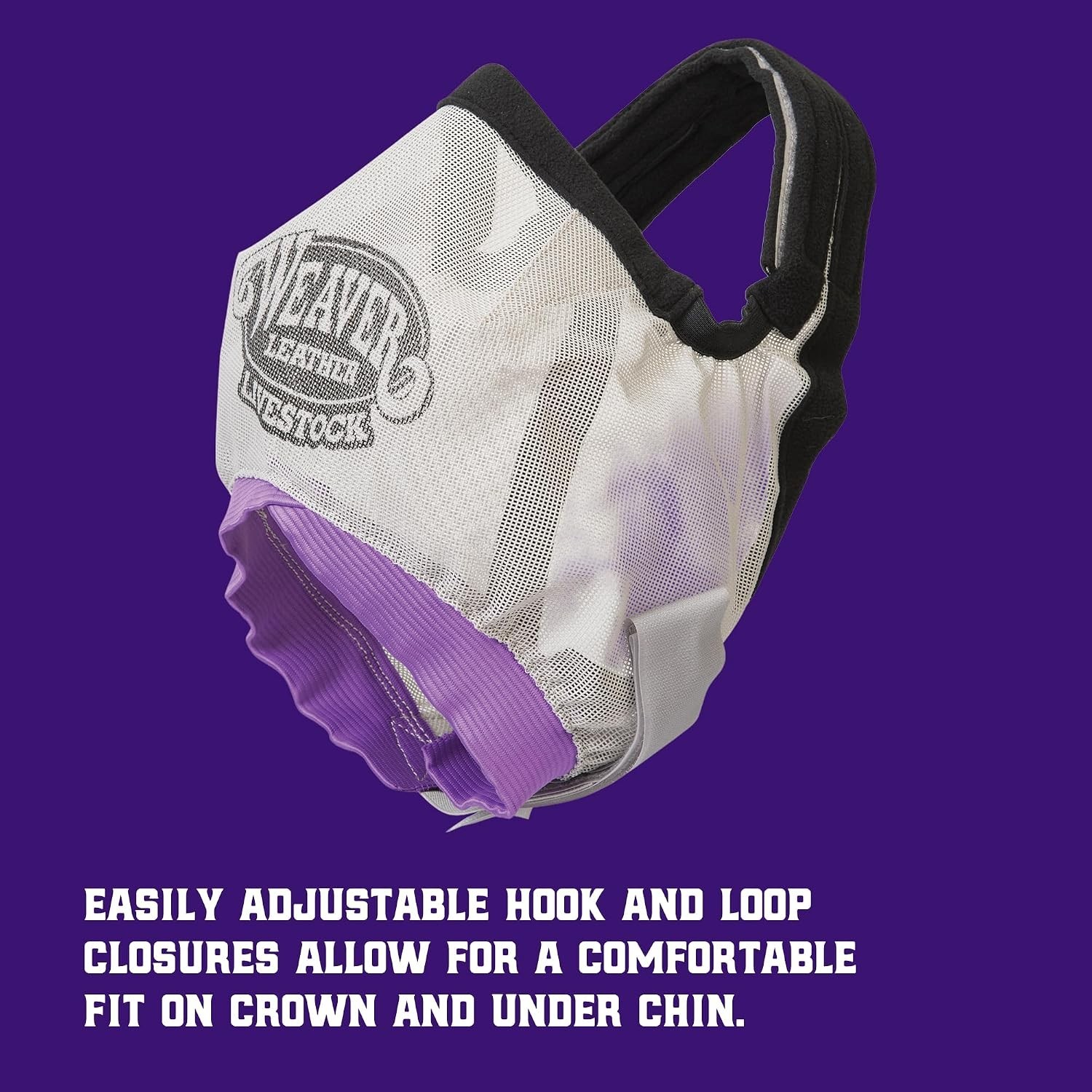 Weaver Leather Weaver Livestock Cattle Fly Mask Adjustable Mesh-Covered Cow