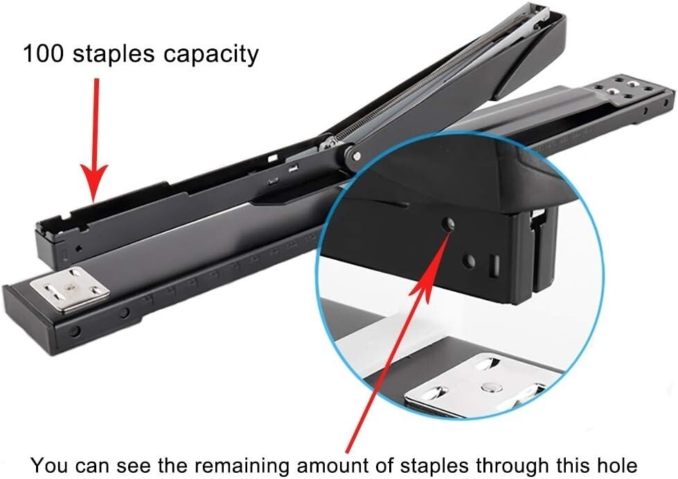 Grapadora De Escritorio Con Resorte Bostitch Inpower, Color Negro De 50 Hojas US