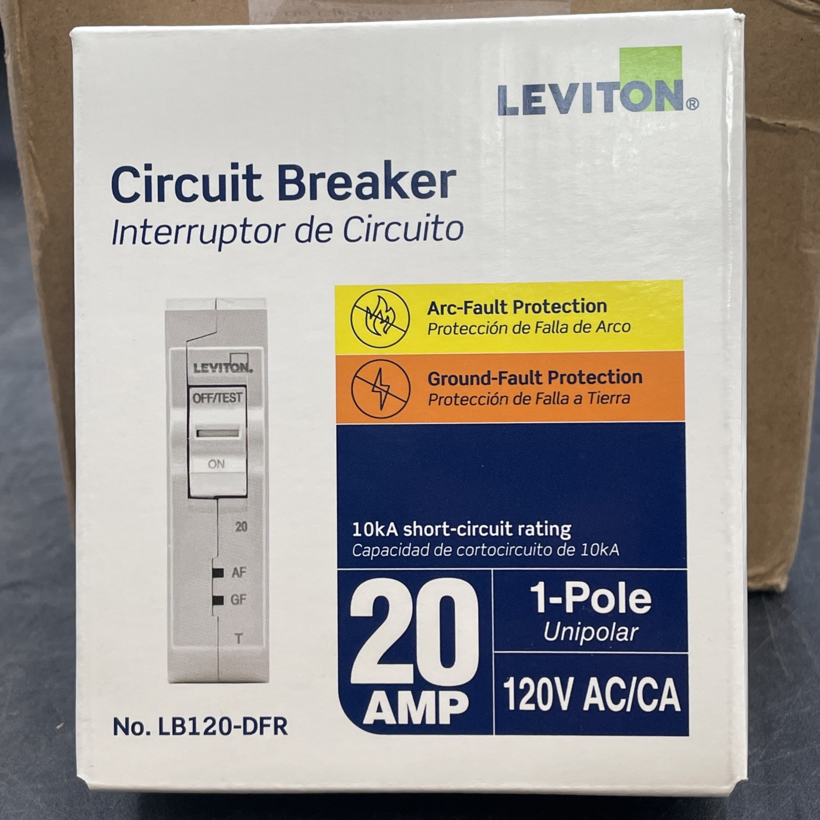 Leviton Branch Circuit Breaker AFCI/GFCI 20 Amp 120v (lot of 4) R12-LB120-DFR