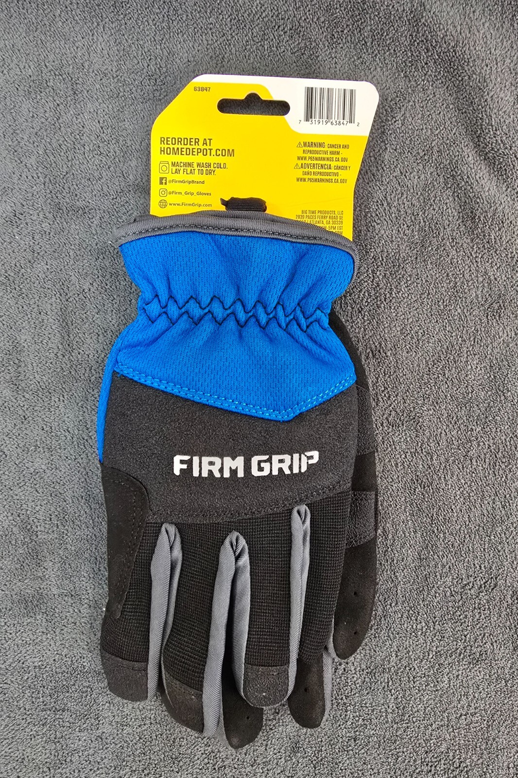 Firm Grip Large Workmaster Work Gloves, Touch Screen