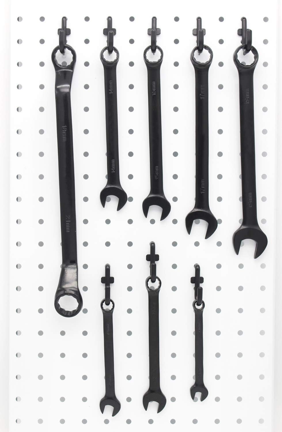 Smooth-Edge 100PC Pegboard Hooks – Easy Install with Black Powder-Coated Finish