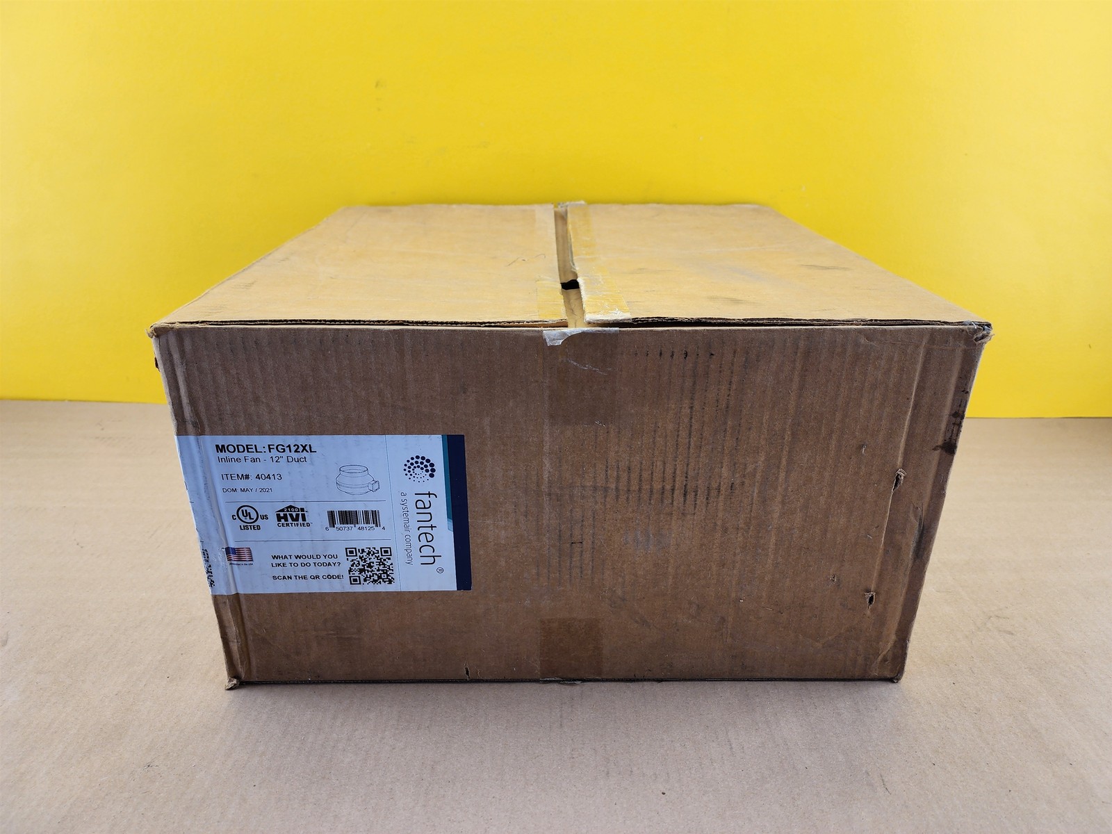 NEW Fantech 40413 FG12XL Inline 12″ Centrifugal Duct Fan, 120V, 940 cfm