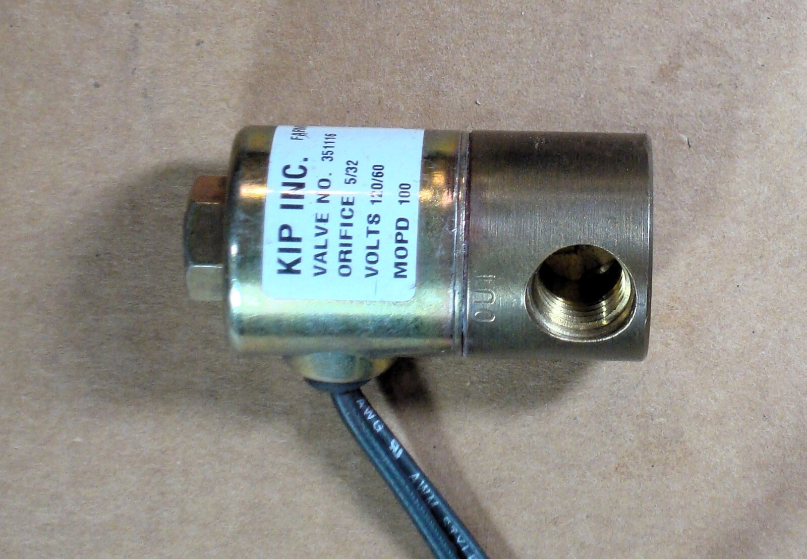 KIP Brass 1/4″ 110 v SOLENOID VALVE Normally Closed Direct Acting 5/32 orifice