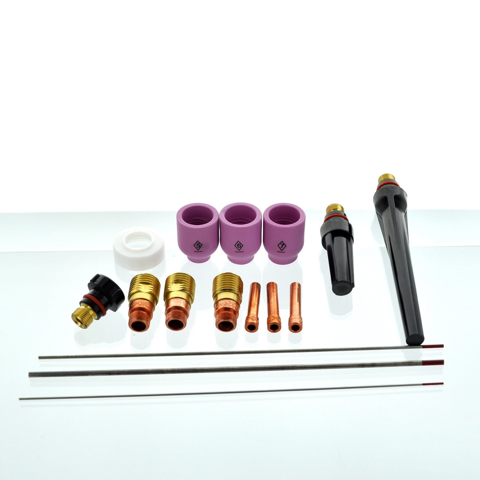 CK SGL-KITM TIG Accessory Kit, Stubby Gas Lens, 4GL, 1/16, 3/32, 1/8