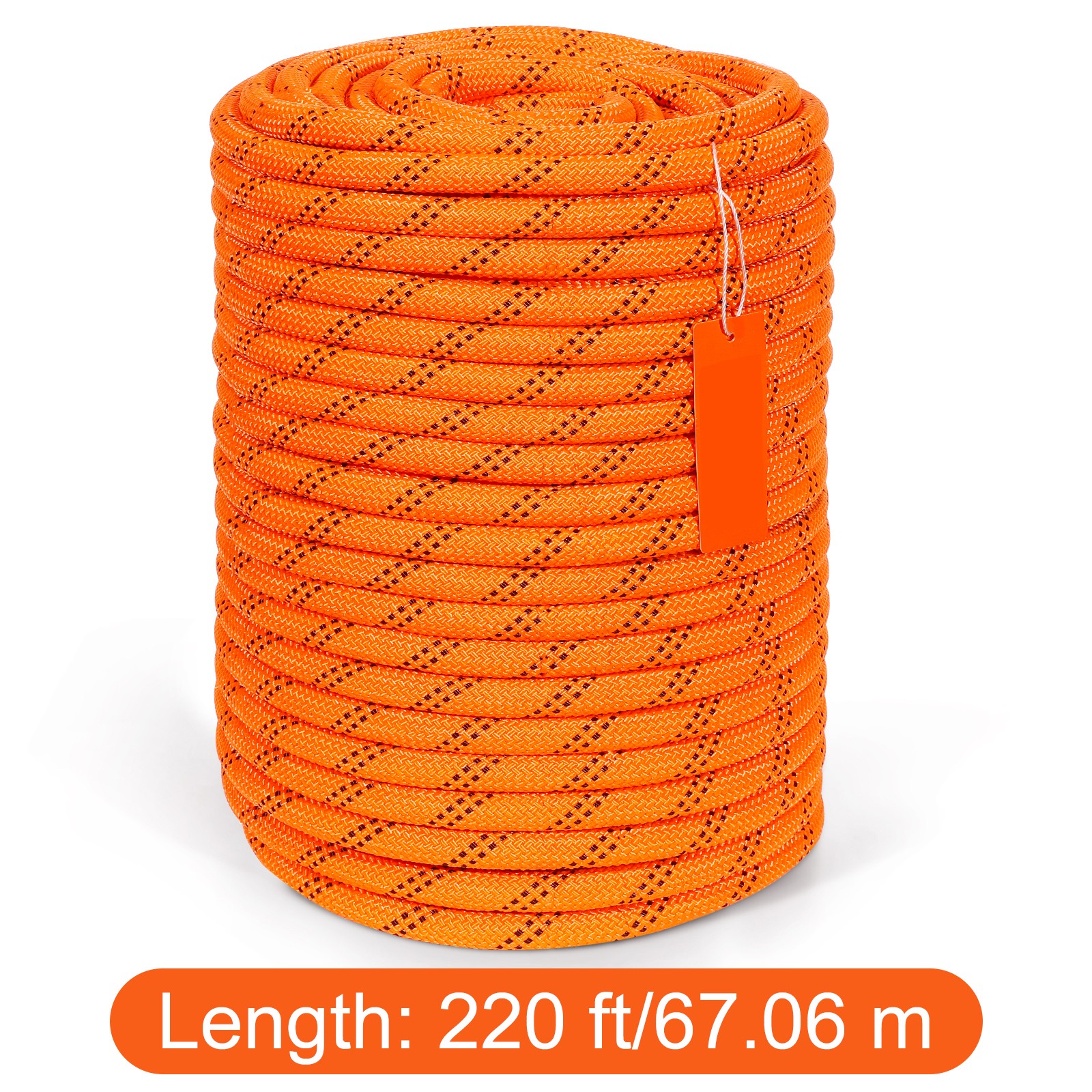 VEVOR Arborist Tree Climbing Rope Double Braid Polyester 1/2″ x 220′ 48-Strand