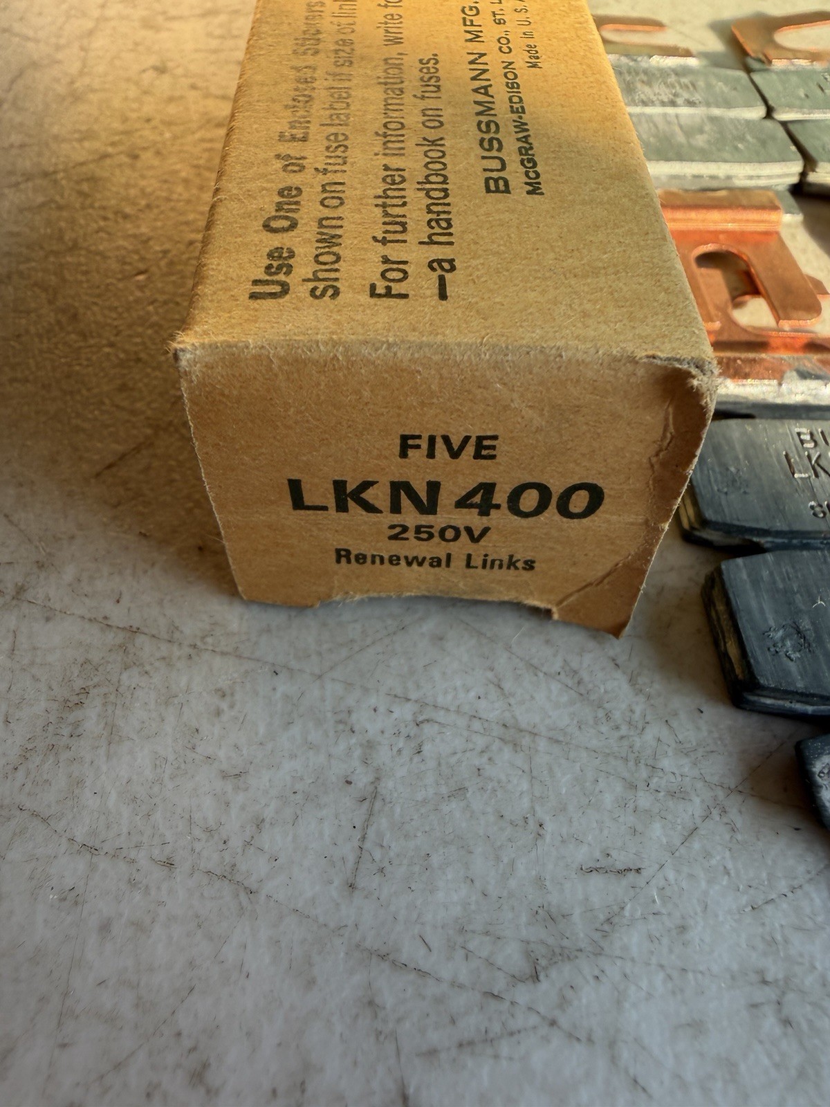 Lot Of 4! BUSSMANN LKN400 Super-Lag Renewal Links LKN 400