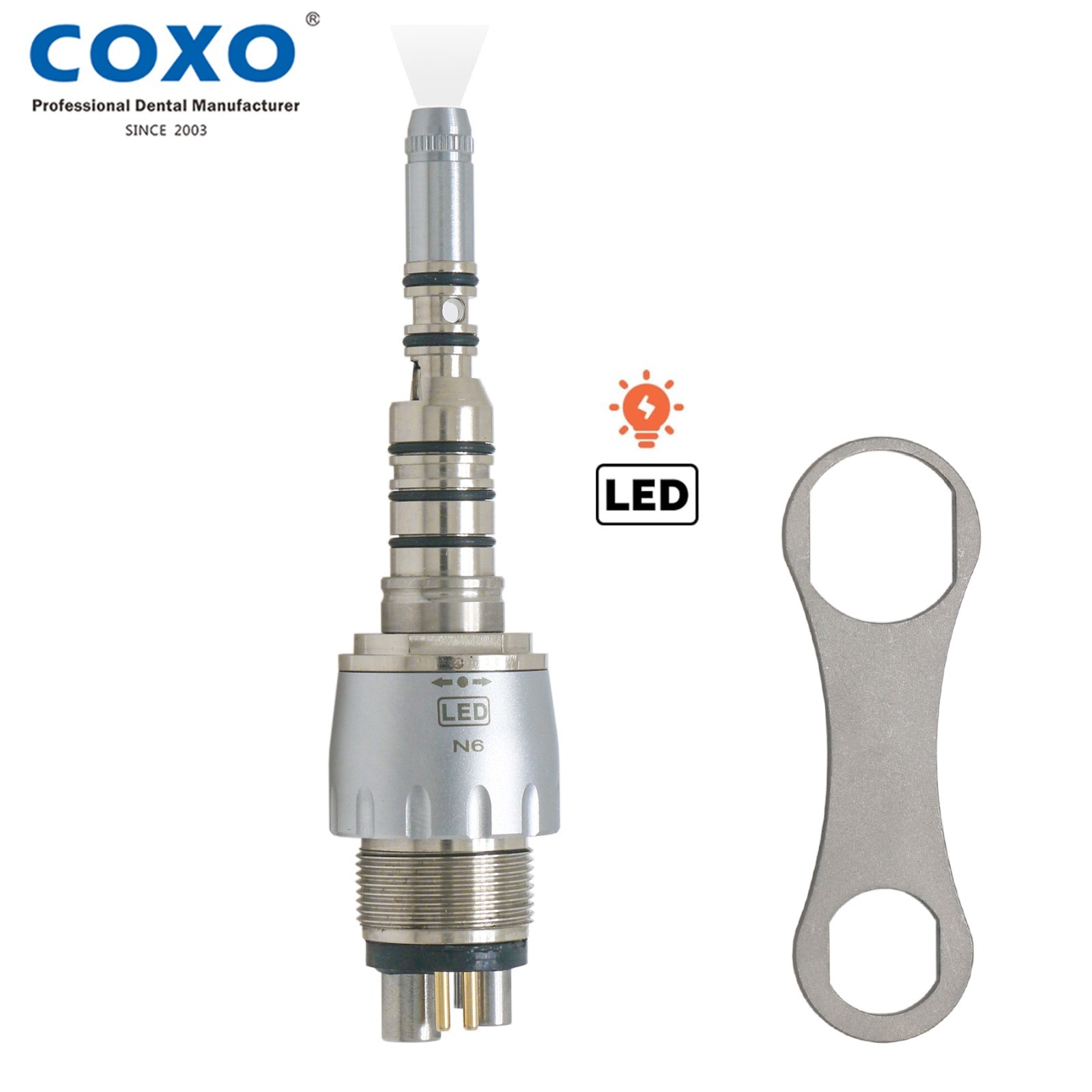 COXO CX207-G Dental Fiber Optic High Speed Air Turbine Handpiece KaVo H16-KSPQ