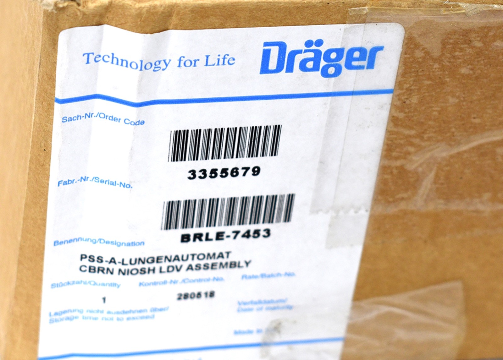 Dräger 3355679 – NIOSH – Lung Demand Valve | Drager – Made in UK | New in Box |