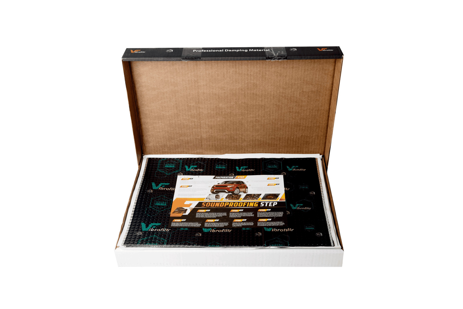 Sound Deadening Material Vibrofiltr 3.0 mm (118 mil) 28.2 sqft Noise