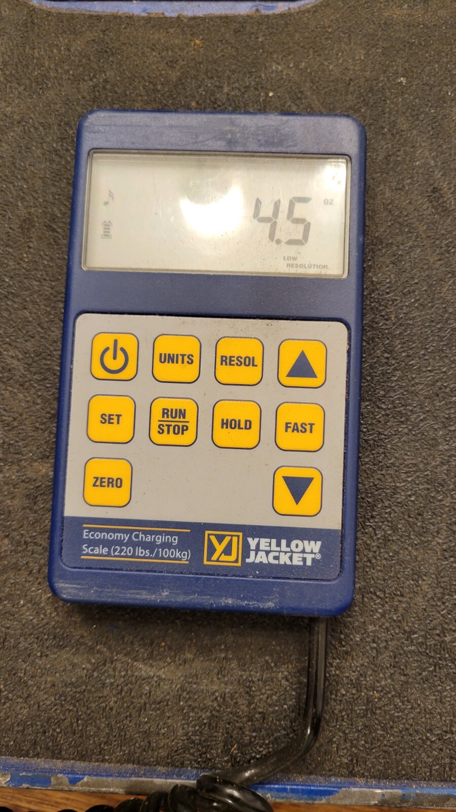 Yellow Jacket 68860 220lb Compact Scale Lightweight Wireless Accurate Workplace