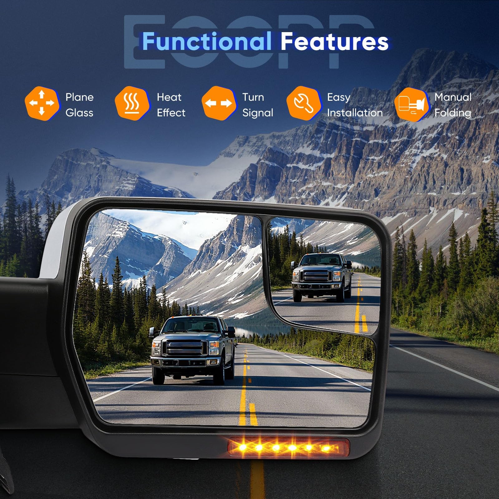 Right Tow Mirror Fit For Ford For F150 Series Pickup 2004-2014