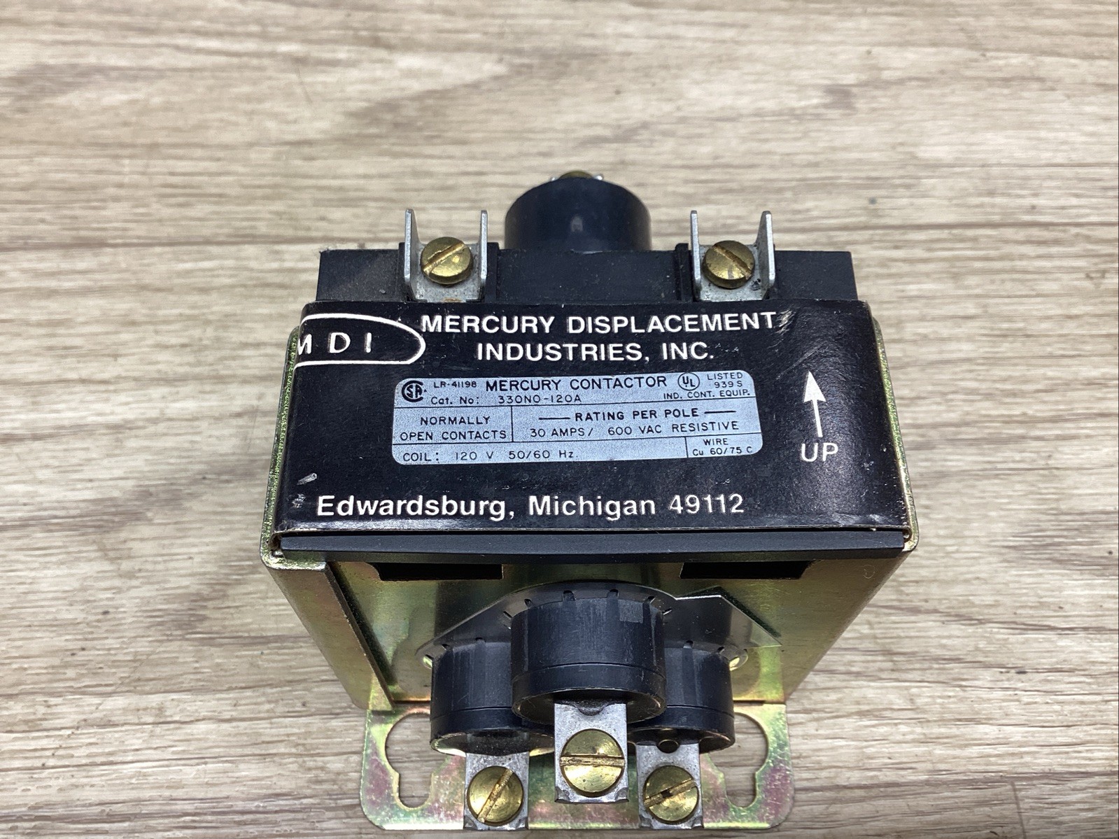MDI CONTACTOR 33ONO-120A 120V 50/60 HZ 30A 600VAC #813C112PR4