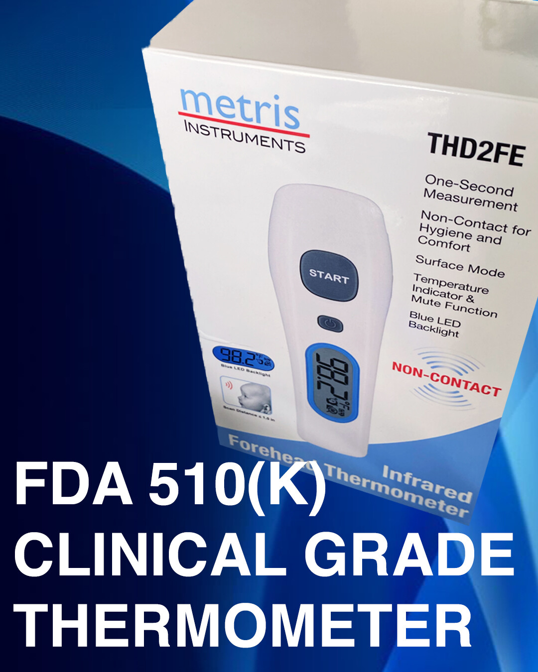 FDA Cleared Non Contact Infrared Forehead Thermometer/ Oral Temperature Equal