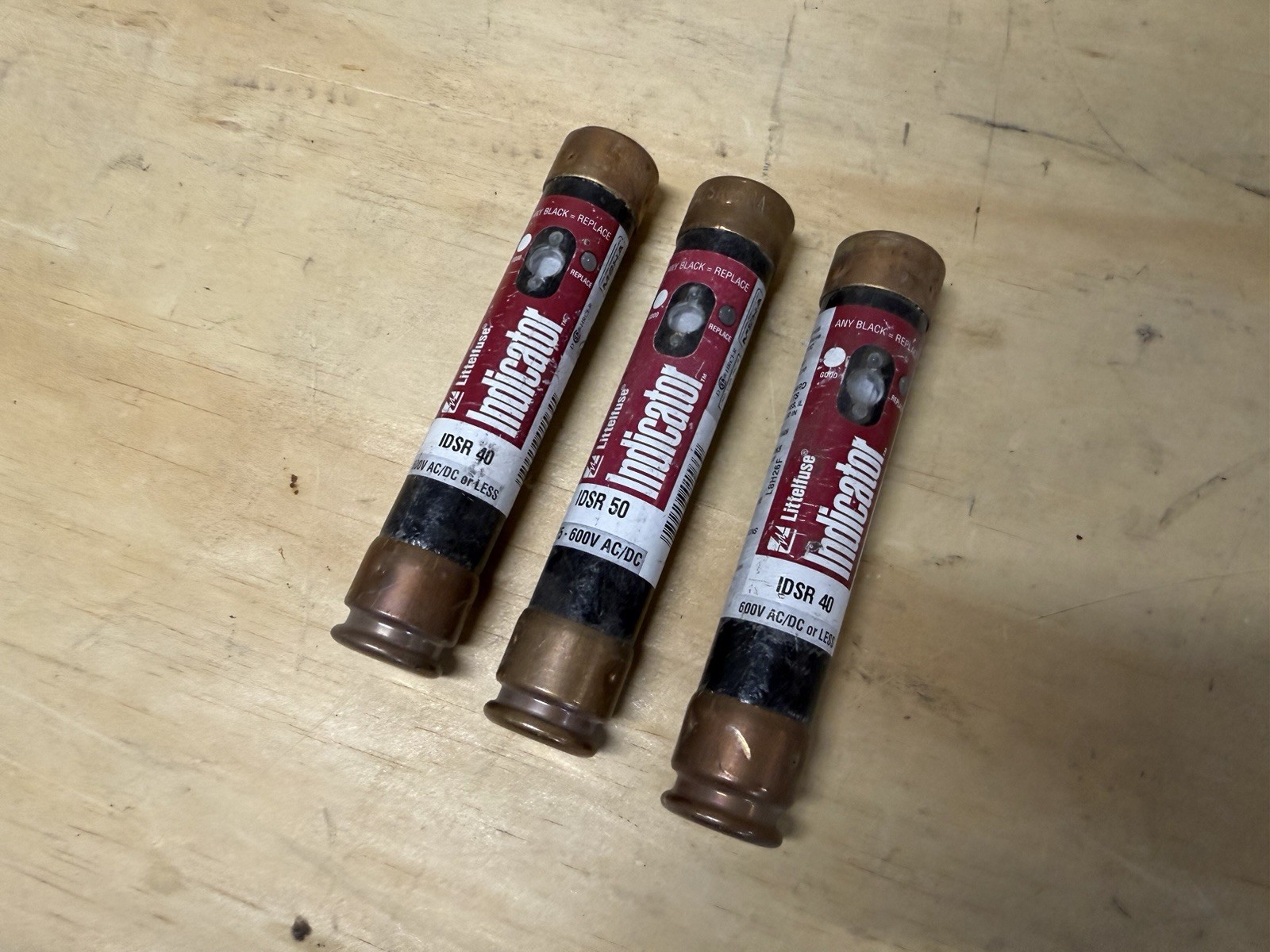 New Lot of 3 Littelfuse IDSR-40 Time Delay Dual Element Fuse 40A 600V Class RK5