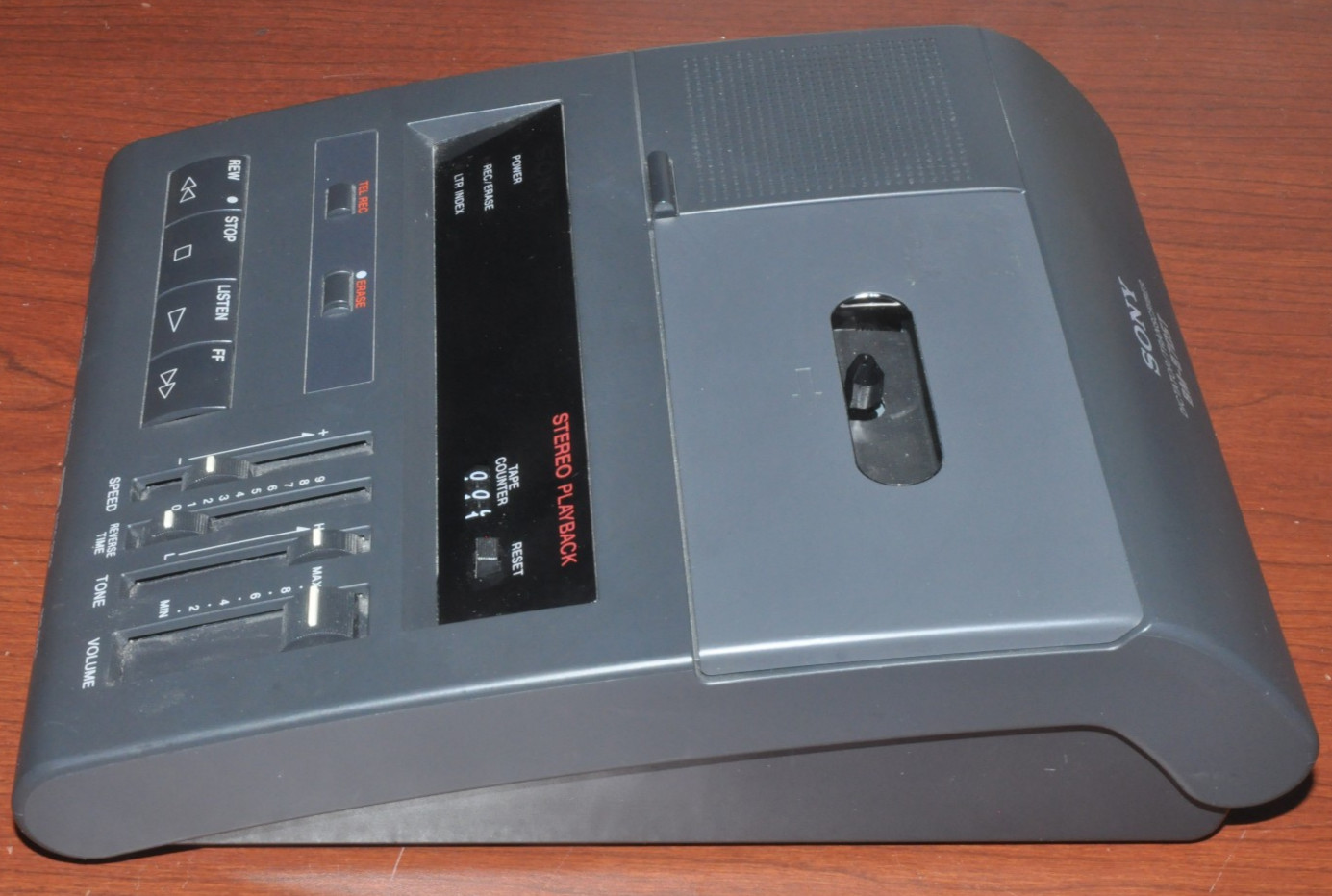 Sony BM-87DST Dictator/Transcriber Cassette Machine W/Pedal And AC Power Adapter