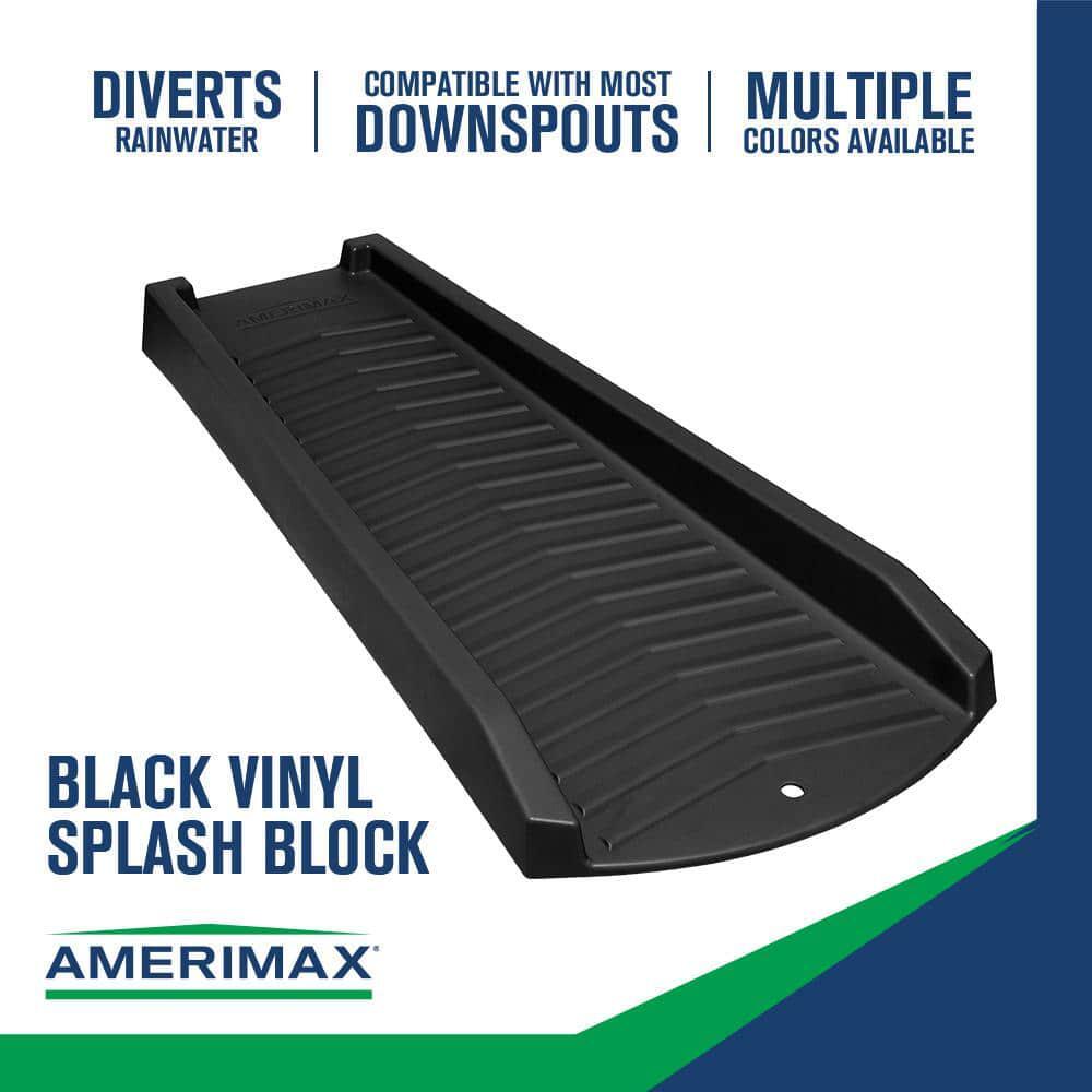 Amerimax 2 in. H X 11 in. W X 24 in. L Black Vinyl Splash Block