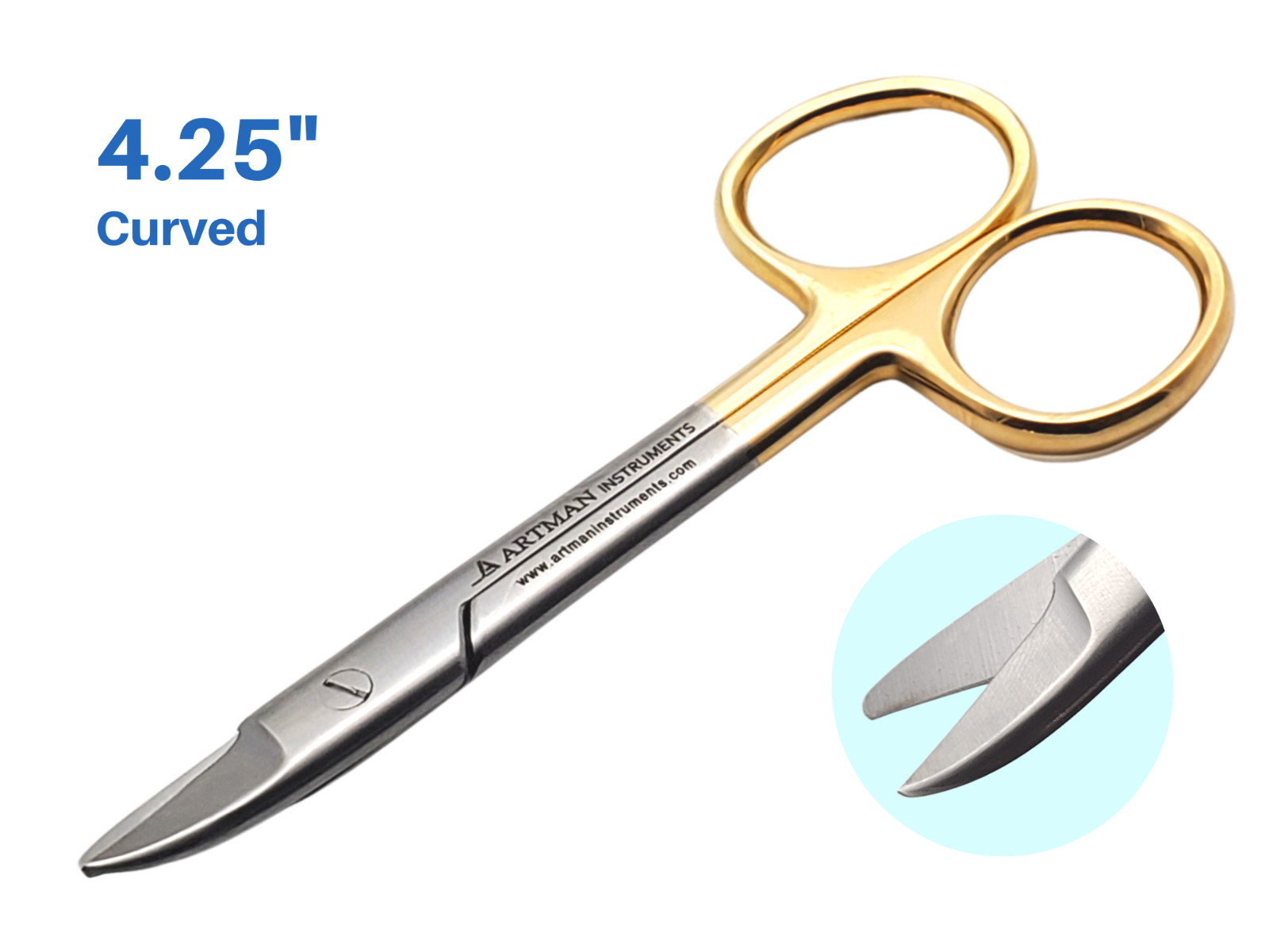 Curved Crown Collar Cutting Scissors 4.25″ ARTMAN