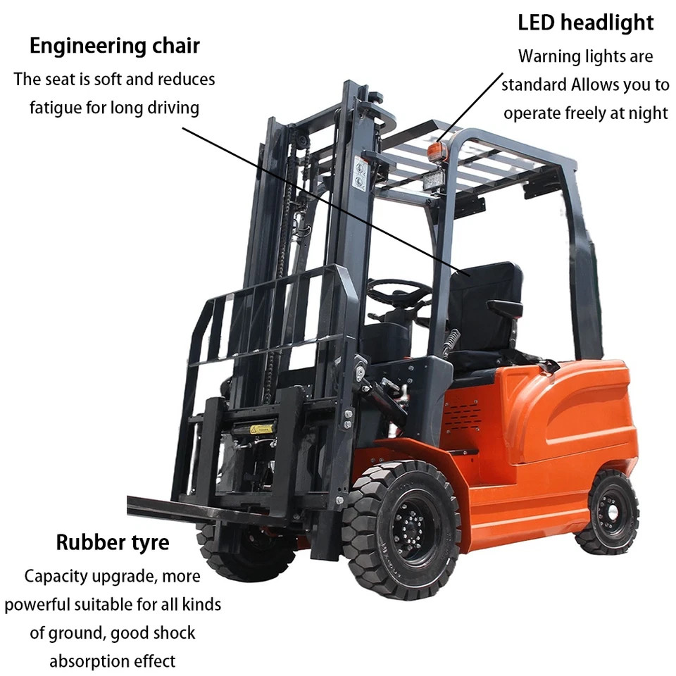 5500LBS /2.5Ton Electric Forklift W/60V 75Ah Lead Acid Charger USA New