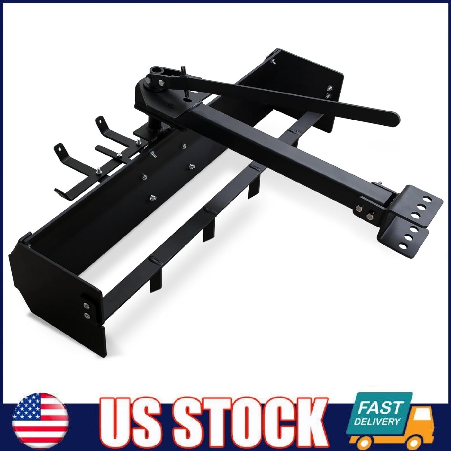 42″ Hitch Tow Behind Box Scraper Fit for ATV UTV Grader, Lawn Tractor Attachment