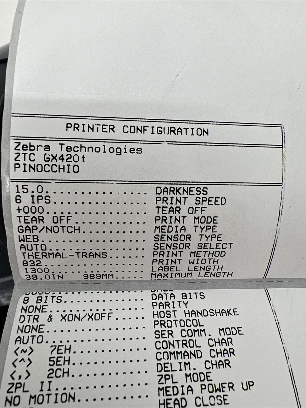 Zebra GX420t 200 DPI Thermal Shipping Label Printer w/ Power Supply (Tested)