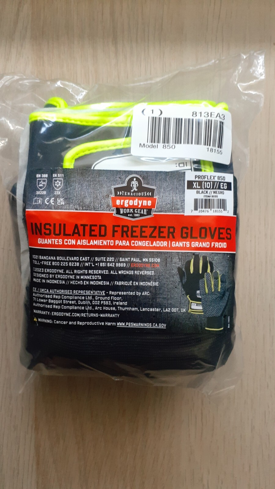 ProFlex 850 Insulated Warm Touchscreen WORK GLOVES Black/Negro Size L,XL,3XL