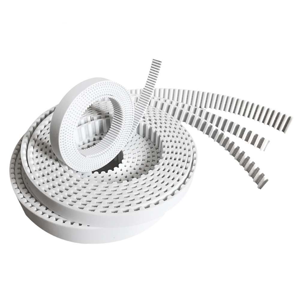 T5 AT5 T10 AT10 Open-ended PU Timing Belt 10-50mm Width White Polyurethane Belt