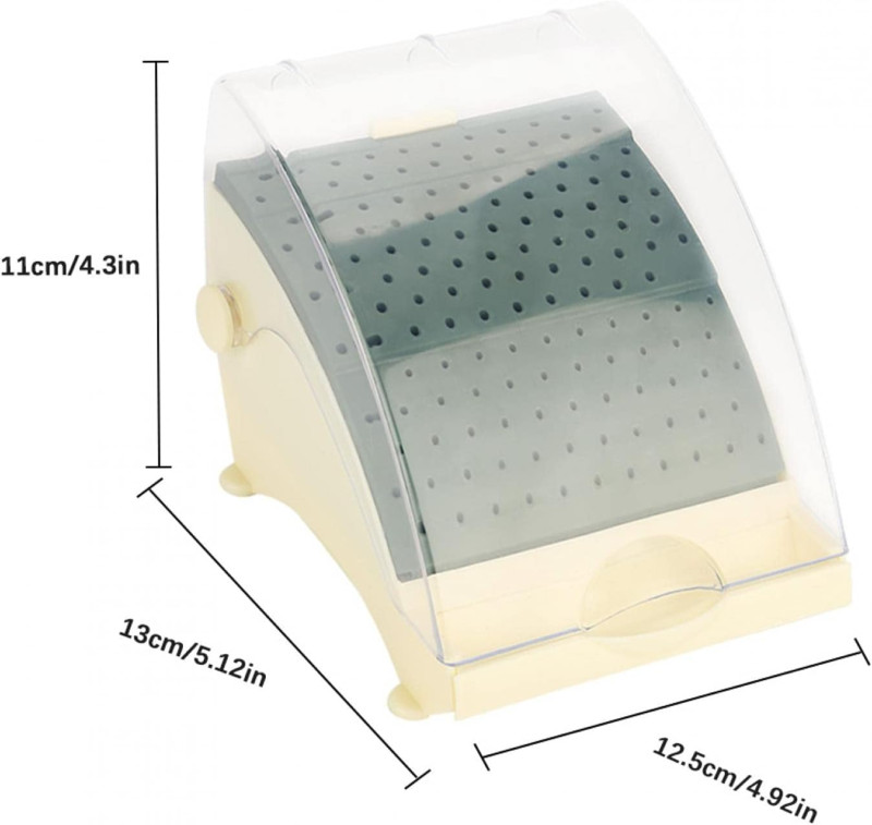 142 Holes Dental Bur Holder Disinfection Box, Bur Block Organizer with Cover,Den