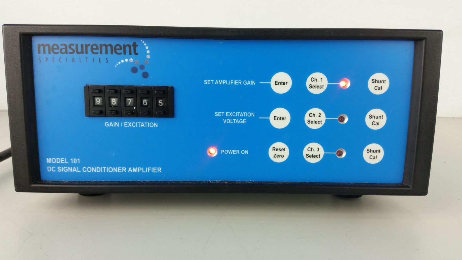 Measurement Specialties Model 101 3-Channel DC Signal Conditioner Amplifier