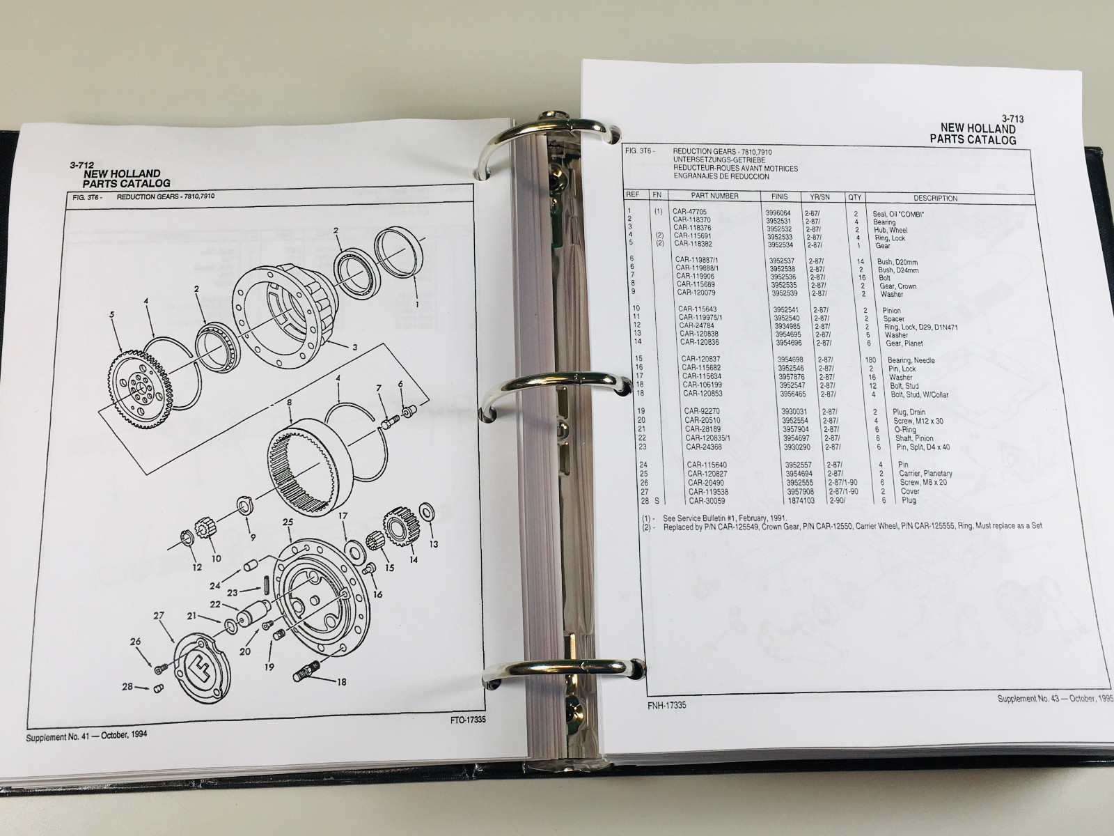 Ford 7810 7910 8210 8530 8630 8730 8830 Tractor Parts Manual Catalog Assembly