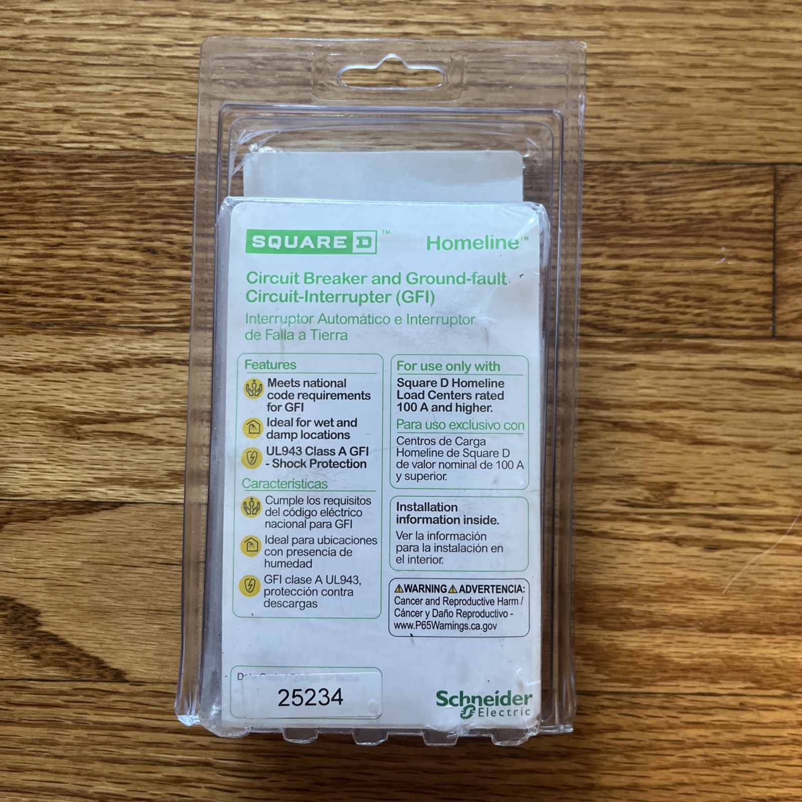 Square D Schneider Electric HOM250GFIC Homeline 50A 2-Pole GFCI Circuit Breaker