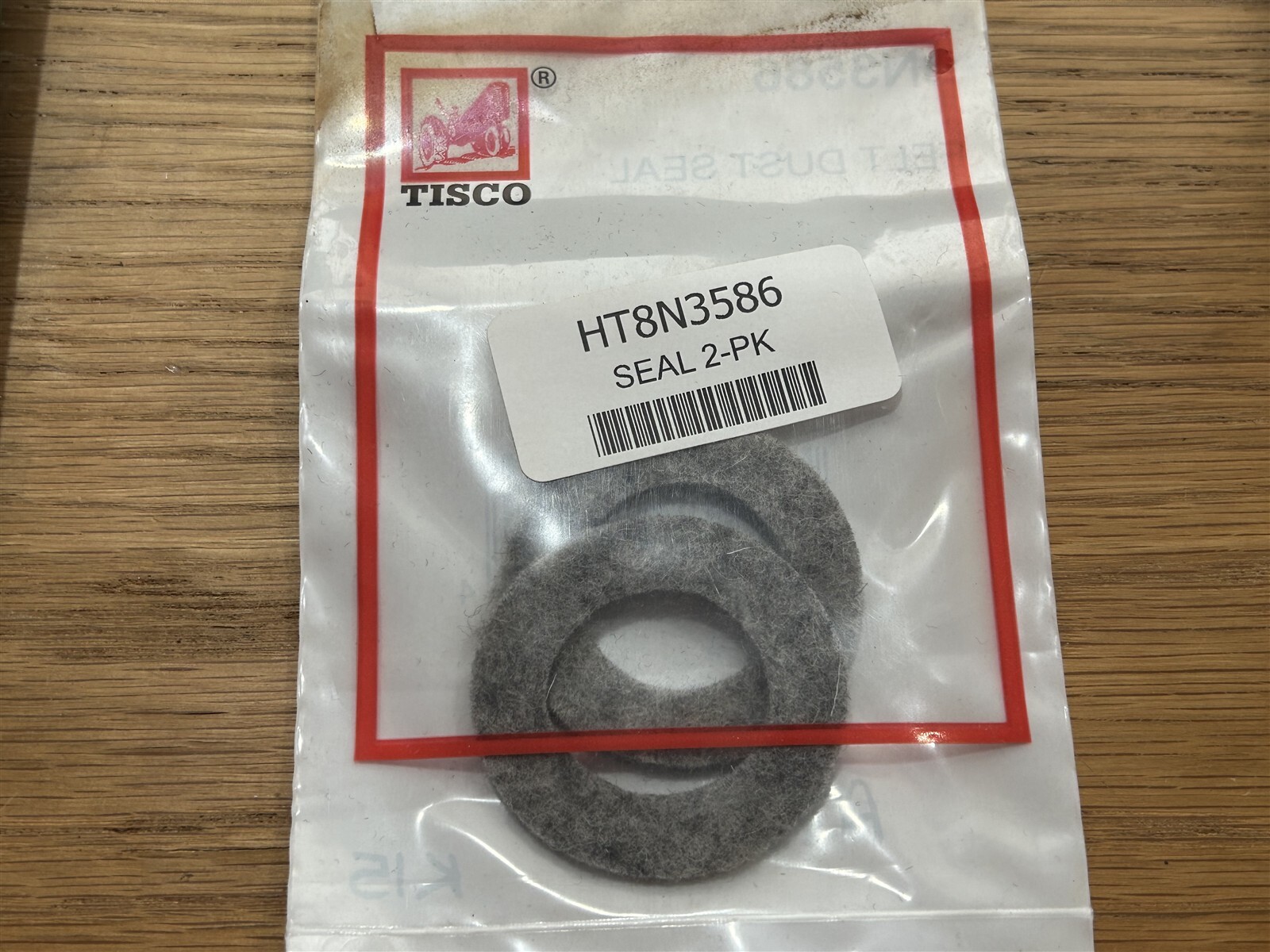 Tisco New Old Stock Part # 8N3586 FELT DUST SEAL PACKAGE OF 2
