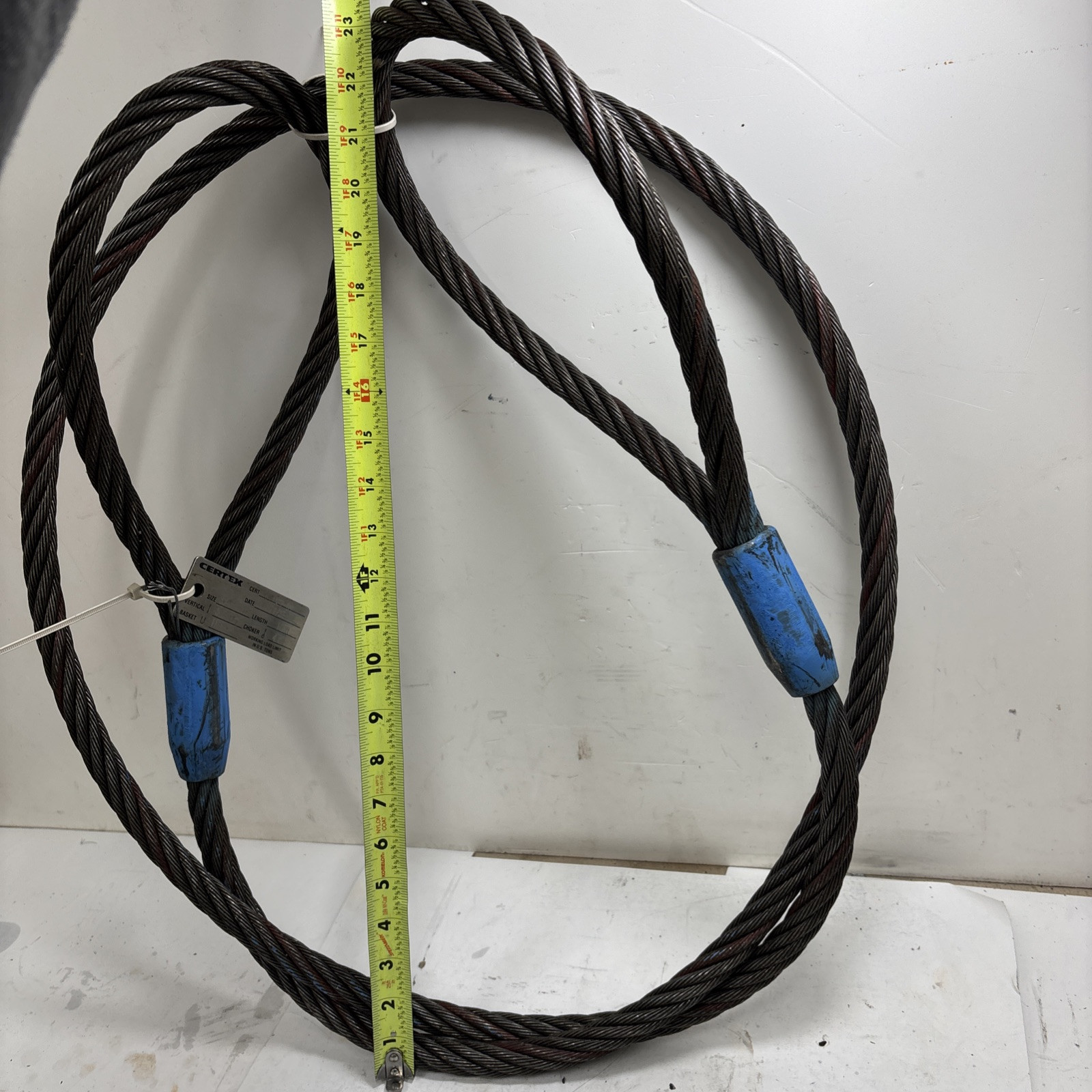 Certex LIFT-ALL Wire Rope Sling,10 ft L,11200 lb Load Cap.. 3/4” Rope