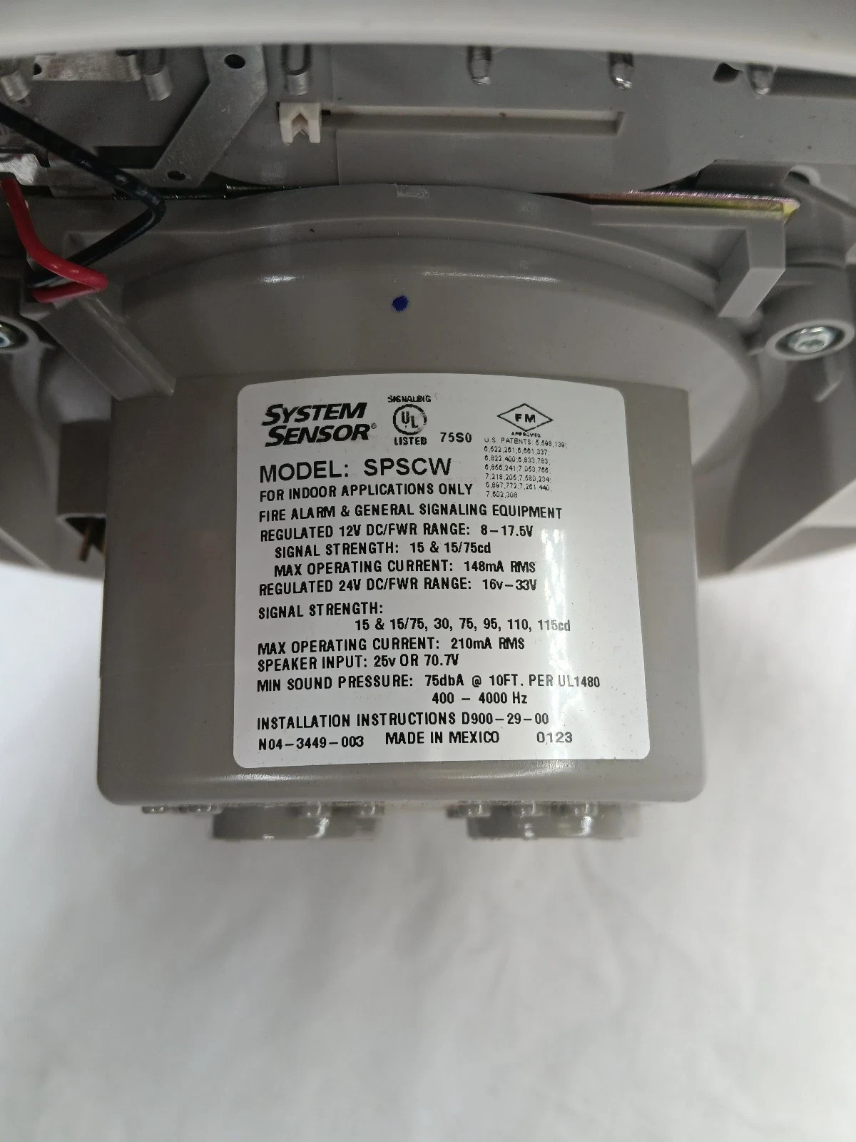 System Sensor SPSCW SpectrAlert Advance Ceiling Speaker Strobe – White